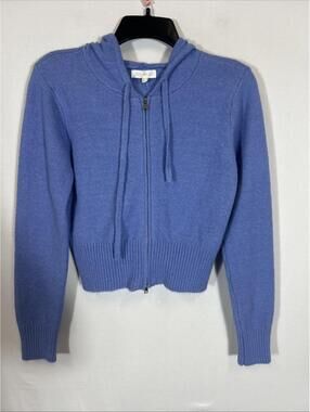 $44 Ultra & Flirt Juniors Oversized Quarter-Zip Hoodie Color Blue S
